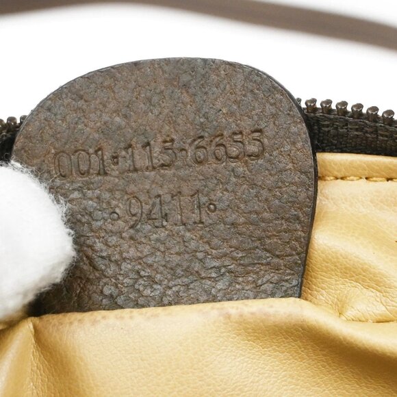 GUCCI Logo Sherry GG pattem Shoulder Bag PVC Leather Brown GHW Italy 34KB464 - Picture 15 of 16